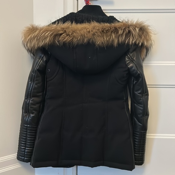 Rudsak Black Suzy Duvet, Leather and  Fur Coat - Picture 2 of 6